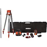 Johnson Level &amp; Tool 99-028K Electronic Self-Leveling Dual Slope Horizontal/Vertical Rotary Laser System, Red, 1 Kit