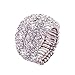 Jane Stone Fashion Bling Rhinestone Ring Adjustable Stretch Statement Wedding Ring for Women Girls Size 8