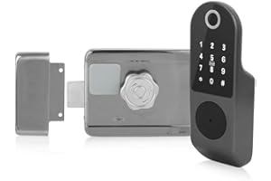 DIOCHE Smart Door Lock, Bluetooth Fingerprint Smart Lock Support Password | IC Card | Key Wiring Digital Gate Access Control for TUYA