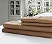 Lux Decor Collection Bed Sheet Set – 4 PC Bed Sheets - Brushed Microfiber - (Queen Size, Checkered Brown)