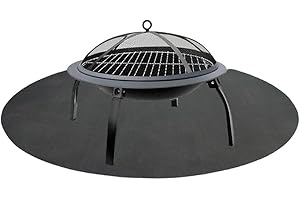 SAHAMODUO Fireproof Mat Under The Grill Mat/Fire Pit Mat/Ember Mat/Protective Deck and Patio Mat/Round Mat (24 inch)