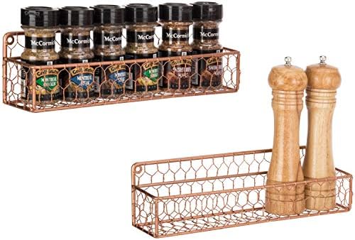 MyGift Set of 2 Copper-Tone Chicken 