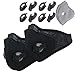 Dustproof Masks - Activated Carbon Dust Mask with Extra Filter Cotton Sheet and Valves for Exhaust Gas, Pollen Allergy, PM2.5, Running, Cycling, Outdoor Activities (2 Set Black and Black, Dust Masks)