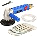 ZFE 4''(100mm) Pneumatic Wet Air Polisher Wet Stone Polisher/Grinder & 7Pcs Granite Diamond Polishing Pads Concrete Polisher Stone Polisher for Granite/Marble/Concrete/Stones