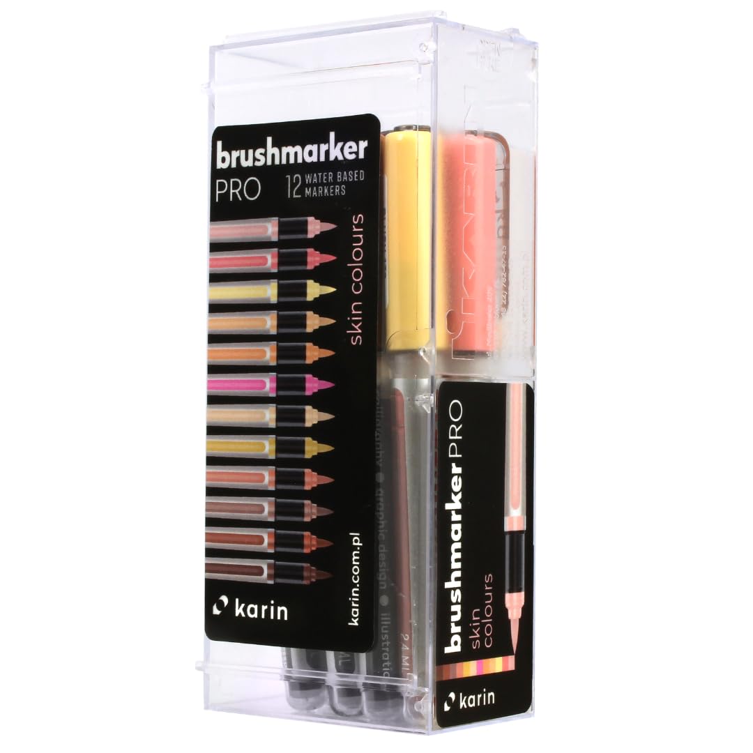 KARIN Brushmarker PRO 12 "Skin colours set,Assorted