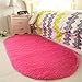 YOH Super Soft Area Rugs Silky Smooth Bedroom Mats for Living Room Kids Room Multicolor Optional Home Decor Carpets 2.6’x5.3’ (Rose Red)