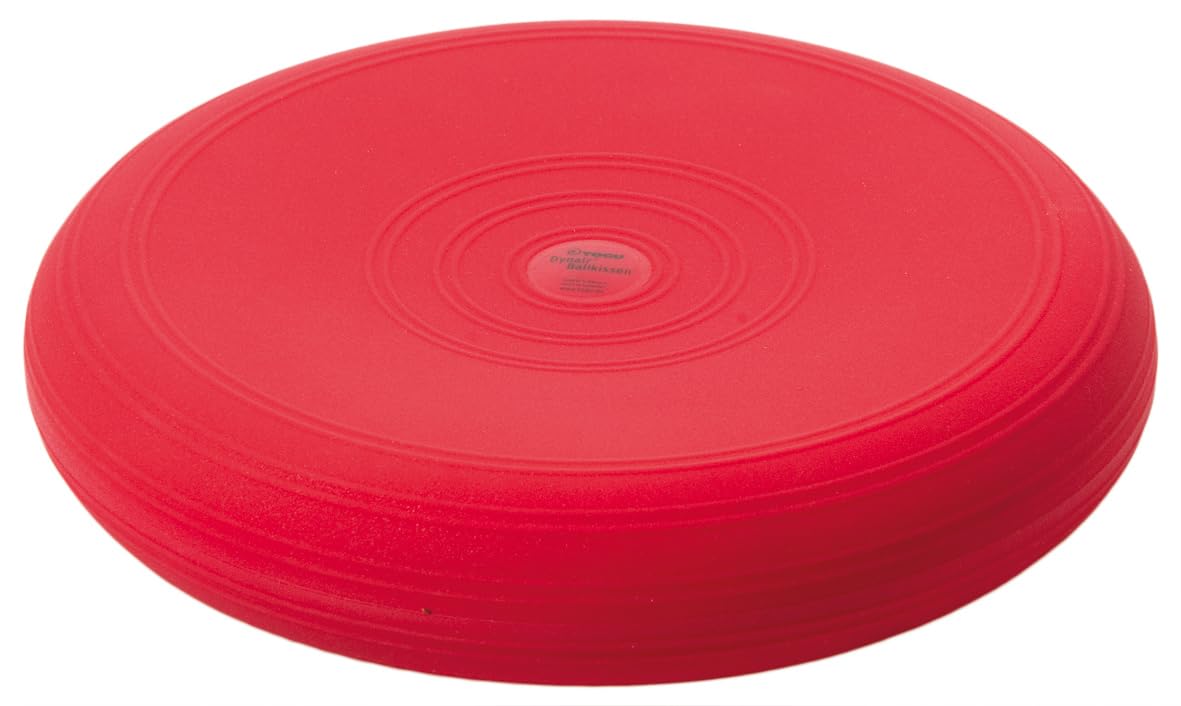Togu Dynair Ball Cushion Senso, Red, 33 cm Diameter, Inflated, Soft, Pliable, Spikey Massage Knobs, Improves Coordination & Stabilisation, Proprioceptive & Balance Trainer, Suitable for All Age Groups