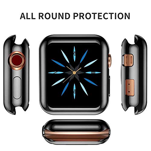 LOBKIN 8 Pack Apple Watch Cases Series 2 Series 3 case with Built-in HD Clear Ultra-Thin TPU Screen Protector Cover Compatible for Apple Watch Series Smartwatch Cases [ Women ] (38MM)
