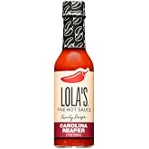 Lola's Fine Carolina Reaper Hot Sauce, Red Jalape&ntilde;o, 1 Pack | Reaper Hot Sauce, Carolina Reaper Peppers, Garlic, Lime Juice &amp; Vinegar, All Natural, Gluten Free, Keto