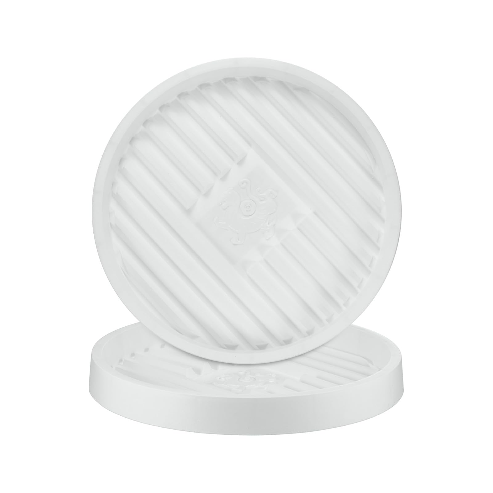 M METERXITY 2-Pack Plant Saucer, 11.8 Inch 30cm Flower Pot Saucers, Thicker Anti-Rot Root Plastic Plant Saucer for Indoor/Outdoor Potted Plant/Plant Water Catcher Tray [White]