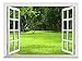wall26 Removable Wall Sticker/Wall Mural - Garden Green Grass | Creative Window View Wall Decor - 36