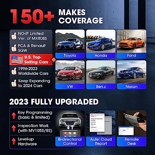 Autel Scanner MaxiCOM MK808S: 2024 Bidirectional Tool as MK808BT Pro ...