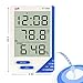ChenYuTe Digital Hygrometer Thermometer Large Display Humidity Temperature Monitor Indoor Outdoor with Alarm Clock for Household,Kids Home,Kitchen,etc(1 Pack)