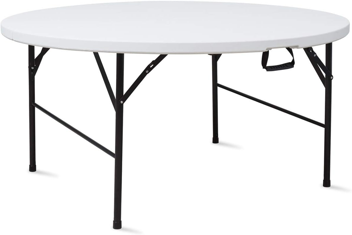Rekkem Table Pliante Ronde 10 Personnes Amazon Fr Jardin