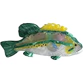 Funny Sea Creature Hair Clip - Big Green Bass Acetate Claw Clip for Women