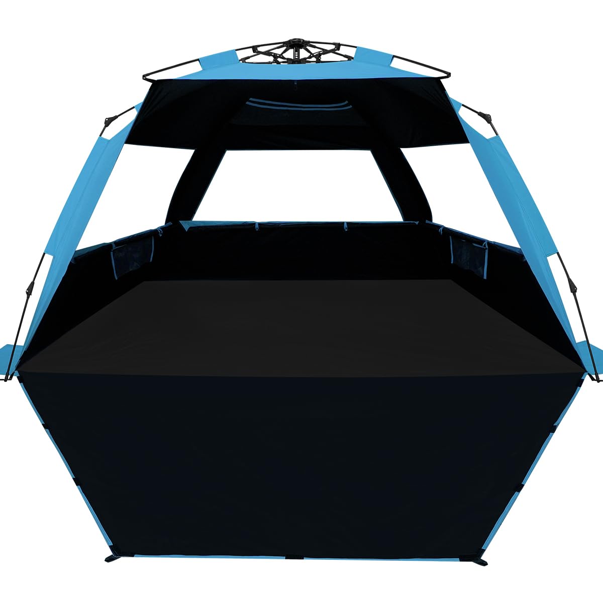 Photo 1 of .***, I DON'T KNOW IF ANY PARTS ARE MISSING***WhiteFang XL Pop Up Beach Tent Sun Shade Shelter for 3-4 Person with Blackout Shelter, UV Protection, Extendable Floor with 3 Ventilating Windows Plus Carrying Bag, Stakes, and Guy Lines (Solid Blue)