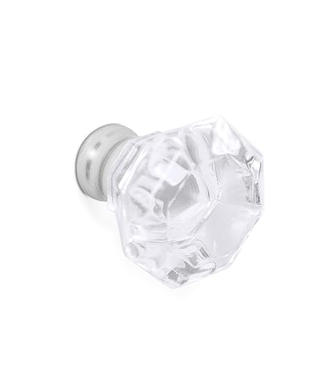 Birdrock Home Diamond Shaped Cabinet Knobs Clear Plastic 10