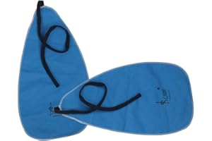 2 Pieces of Blue Deerskin Flocking Cleaning Wiping Cloth for Saxophone Flute Clarinet Trumpet Wind Musical Instrument Attract