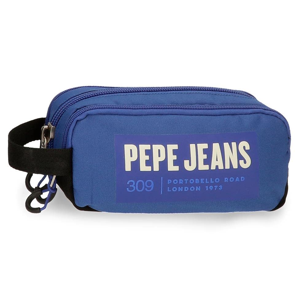 Pepe Jeans Darren Triple Case Blue 22x10x9cm Polyester, Blue, Triple Case