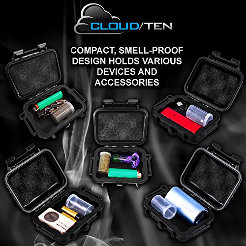 CloudTen Mini Smell Proof 5 inch Odor Resistant Case Compatible with Mini Hookah Pipe Tobacco Handpipe Airtight Dry Box Storage, Includes Case Only