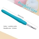 SUVSOON 5.5mm Ergonomic Soft Handle Crochet Hook Leather-Free Rubbery Grip view 2