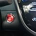 ZiWen New Colorful Aluminum Engine Start Stop Button Trim for Toyota Camry 2018 2019 2020 Avalon Corolla RAV4 Highlander 2020 2021(Red)