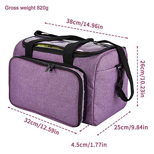 Fancystar Knitting Bag Yarn Storage Tote Bag Nylon Waterproof - Yarn Organizer Crochet Bag with Knitting Accessories Case