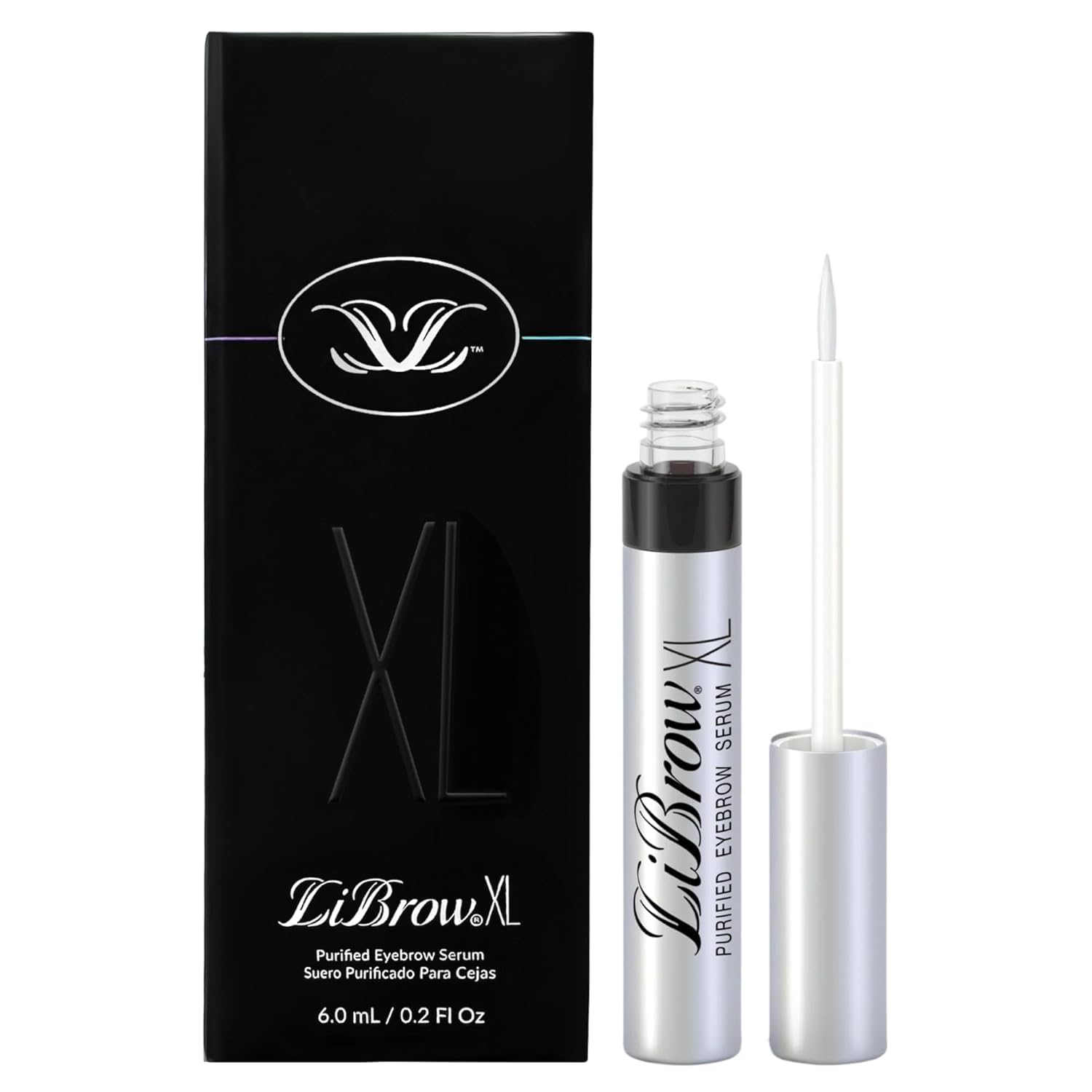 LiBrow Purified Eyebrow Serum XL to Grow Darker, Fuller, Thicker-Looking Brows - Natural Botanical Extracts, Safe for Sensitive Skin & Thin Brow Hairs - Vegan & Cruelty-Free (6mL, 6-Month Supply) — image 1