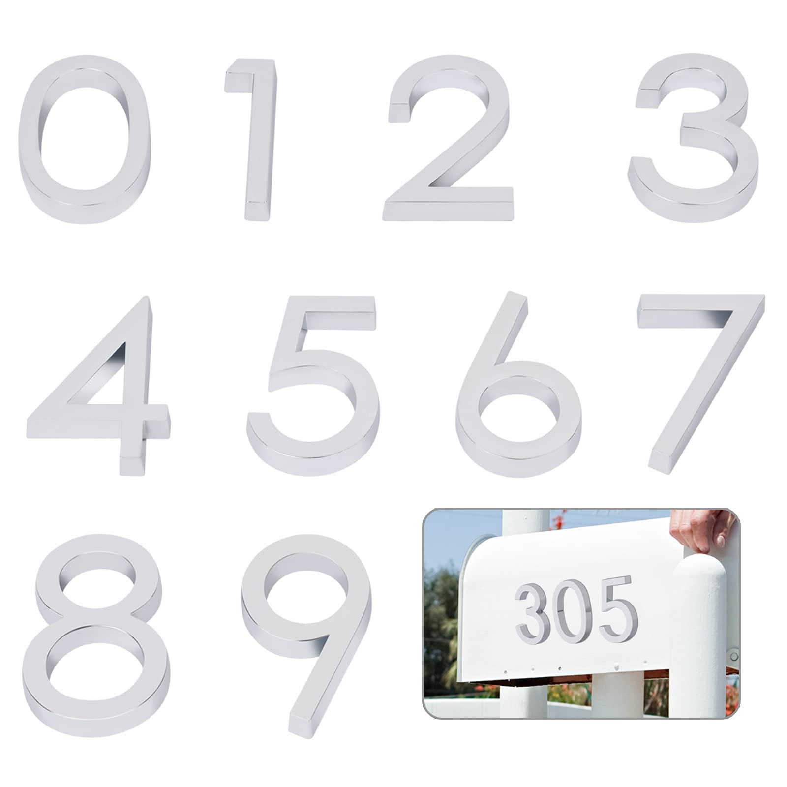 Self Adhesive Mailbox Numbers, Door Address Number