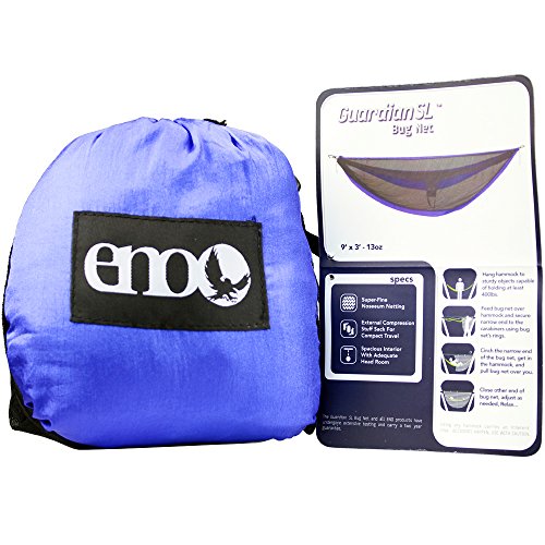 ENO Eagles Nest Outfitters - Guardian SL Bug Net, Hammock Bug Netting, Purple