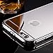 iPhone 6S Case,Roybens Luxury 2 in 1 [Air Aluminum Bumper + Acrylic Back Plate] Back mirror Anti-Scratch Case Cover for Apple iPhone 6/6S - Silver