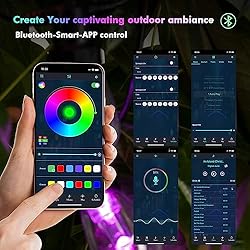 BBG Outdoor String Lights - 49FT RGB & Warm White