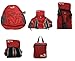 Outlander Packable Handy Lightweight Travel Hiking Backpack Daypack, Red
