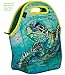 Artovida Artists Collective Insulated Neoprene Lunch Bag, Washable Soft Lunch Tote for Work and Picnic - Design By Carly Mejeur (USA) Loggerhead Sea Turtle -Classic