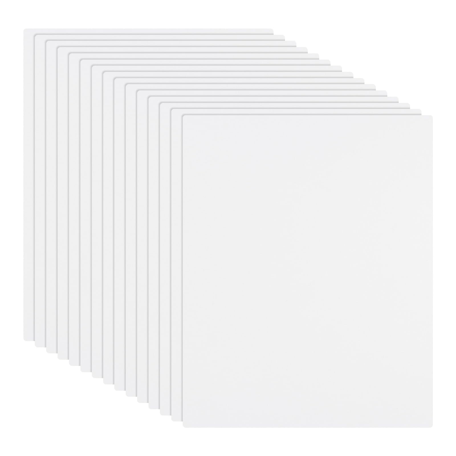 Rebower 15 PCS White Foam Board 203 x 254 mm, Foam Boards 3.2mm Thick Foam Poster Board, [for Presentation Projects, Art Crafts, Poster Making]