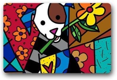 Romero Britto Graffiti Artistic Pattern Custom Doormat (23.6x15.7 inch) Indoor Outdoor