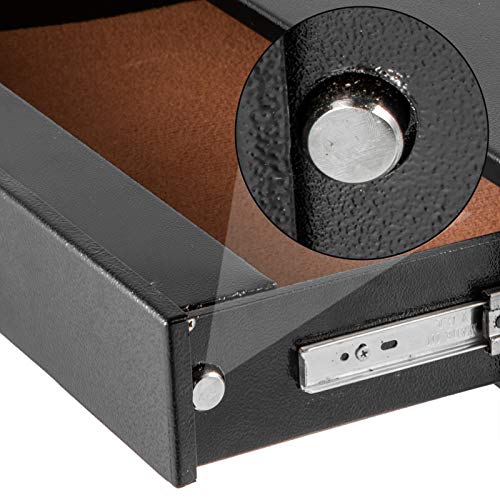 VEVOR Under Bed Gun Safe Fingerprint Lock Under Bed Safe with Two