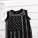 Baby Boys Girls Sleeveless Jumpsuit Infant Kids 4th July USA Flag Romper (90 (12-18M), Grey)