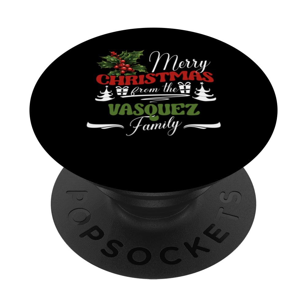 Vasquez Family Christmas Costume Mistletoe Group Matching PopSockets Swappable PopGrip