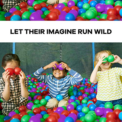 Ball Pit Balls - Phthalate and BPA Free - Crush Proof Plastic Pit Balls - Kiddy Trampoline Balls For Ball Pit and Bounce House Balls. For all pits for toddlers, bathtime, or, swimming pool - Red