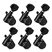 Domybest 6pcs Right Inline Guitar String Locking Tuners Tuning Pegs Machine Heads Black