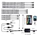 XLANJINGJ 12Pcs Motorcycle LED Light Kit Strips Multi-Color Accent Glow Neon Ground Effect Atmosphere Lamp with Dual IR/RF Remote Controller For Harley Davidson Honda Suzuki Ducati Polaris BMWthumb 1