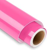 Lya Vinyl Fluorescent Pink Permanent Vinyl 12x15Ft for Cricut Neon Pink