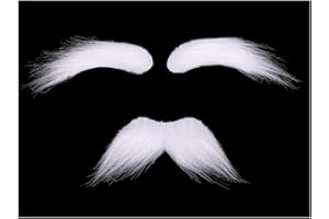 Honcloud Cosplay Mustache and Eyebrow Set (White)