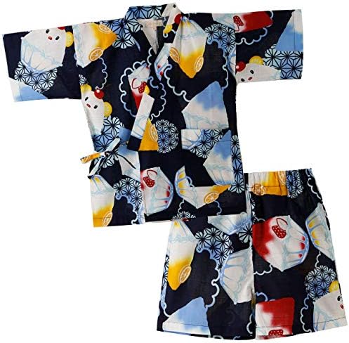 キャサリンコテージ 夏祭り 花火大会 夏イベント レトロ モダン 和柄 キッズ甚平 子供 女の子 Wb003 Tak