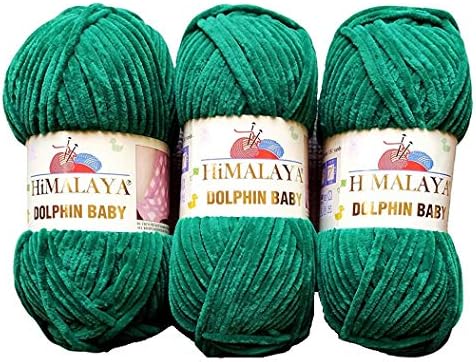 3 Skeins Himalaya Dolphin Baby Yarn 395 Yards 3x100gram Super Bulky Baby Blanket Yarn (80331)