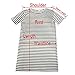 Yoyorule Fashion Striped women Plus Size Knee-length Loose O-Neck Casual Dress (2XL, Black)