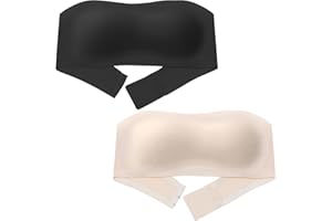 SEAUR Girl Bandeau Bra Seamless Wireless Bras Strapless Tube Bra with Detachable Adjustable Straps 8-16 Years