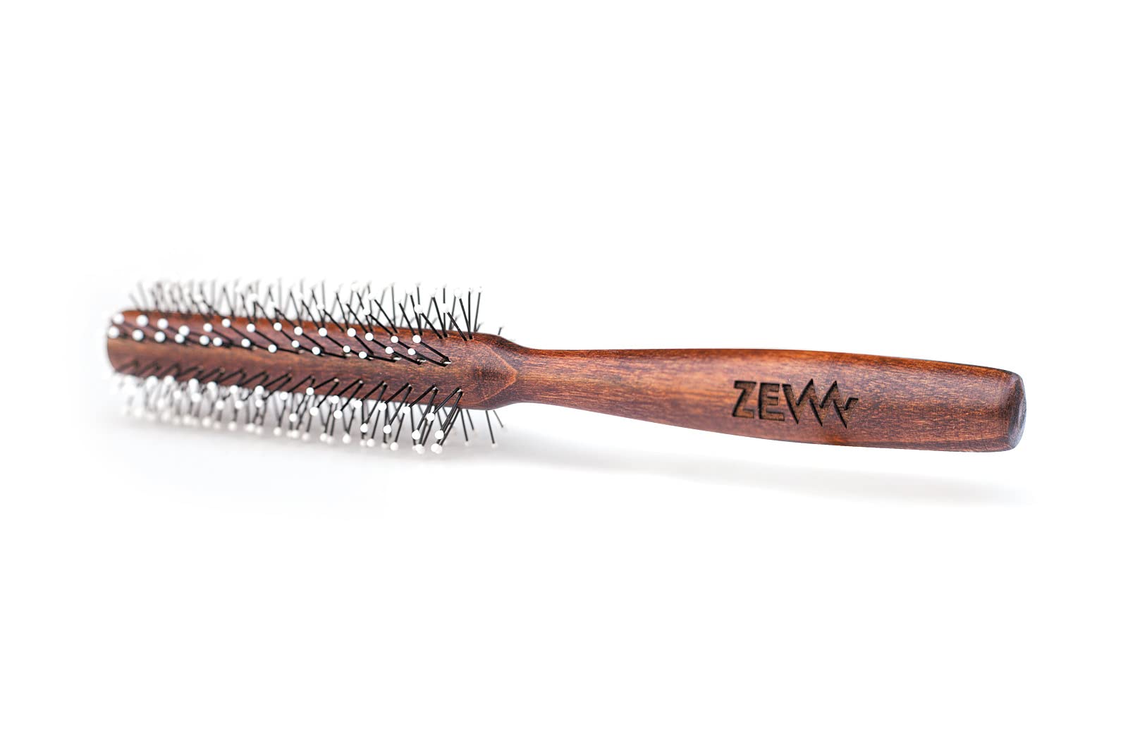 Zew For Men Roller Brush for Hair & Beard, Beech Wood, Light-Weight & Antistatic for Styling and Modellin, Durable & Sustainable
