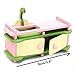 URToys 4Set Mini Cute Wooden Delicate Dollhouse Furniture Toys Miniature For Kids Children Funny Pretend Play Toys Role Playing Toy With Box